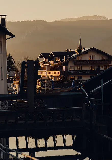 Oberstdorf village at dusk